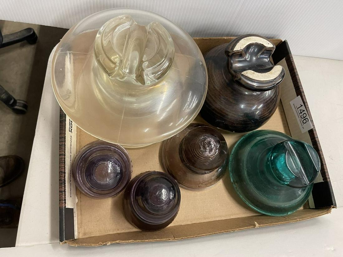 Group of Antique Insulators incl Amethyst (1 of 1)