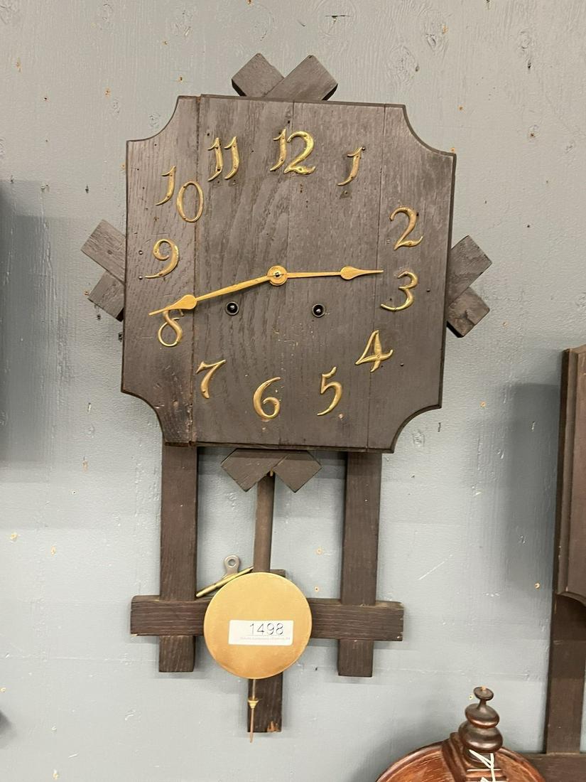Mission Oak Style Wall Clock: Mission Oak Style Wall Clock -