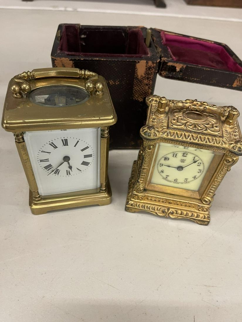 2 Carriage Clocks incl 1 Waterbury Clock Co. (1 of 4)