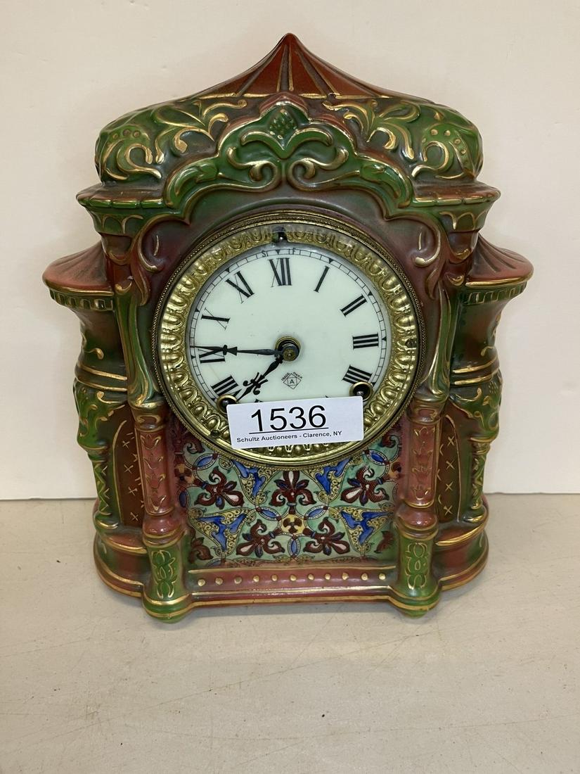 Persian Decorated Ansonia China Clock (1 of 3)
