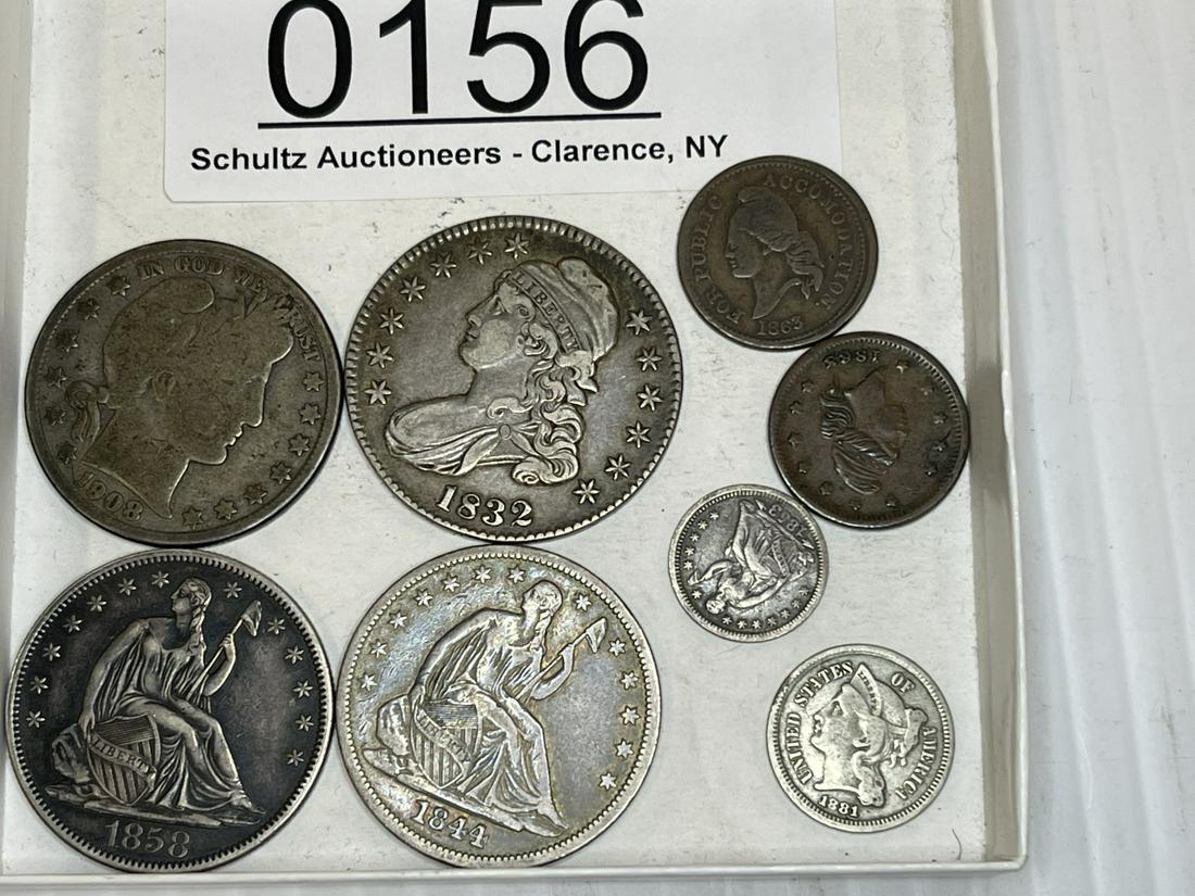 Group of Early Half  Dollars and Other American Coins (1 of 2)