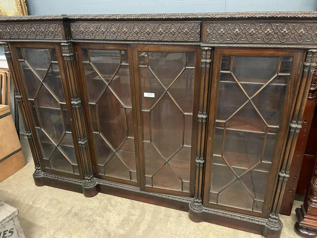 Large 4 Door Mahogany Bookcase (1 of 3)