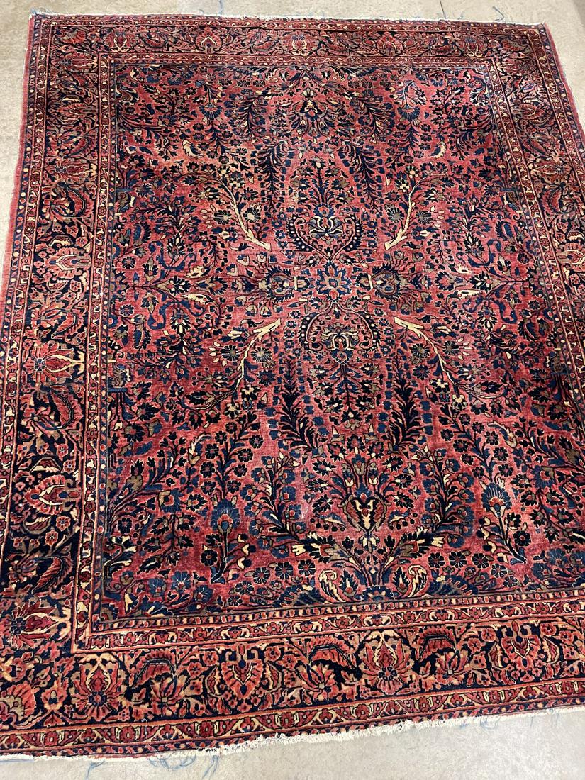 Very Rare Sized Persian Sarouk Oriental Rug Circa 1920 (1 of 5)