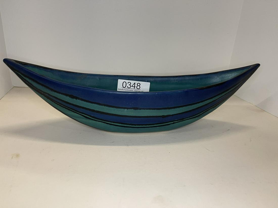 Glidden Pottery Large Canoe Shape Centerpiece (1 of 3)