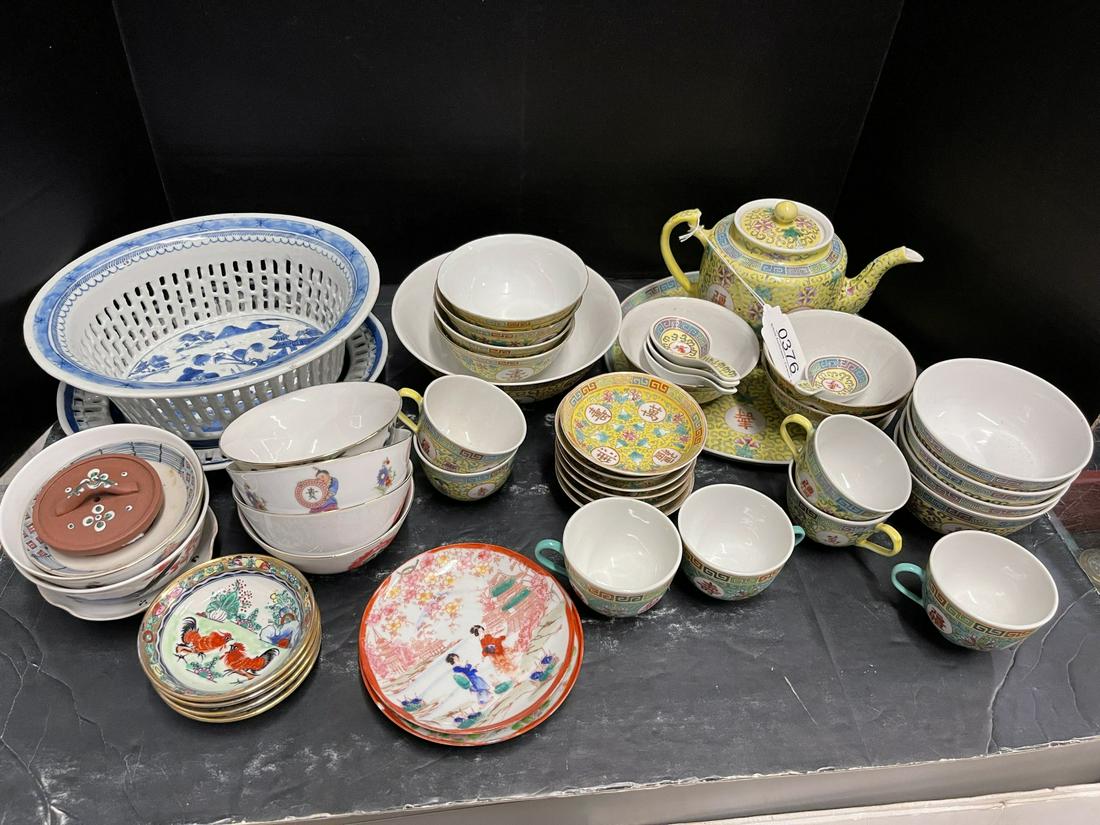Group of Misc. Asian Porcelain ,Etc incl. Tea set (1 of 5)