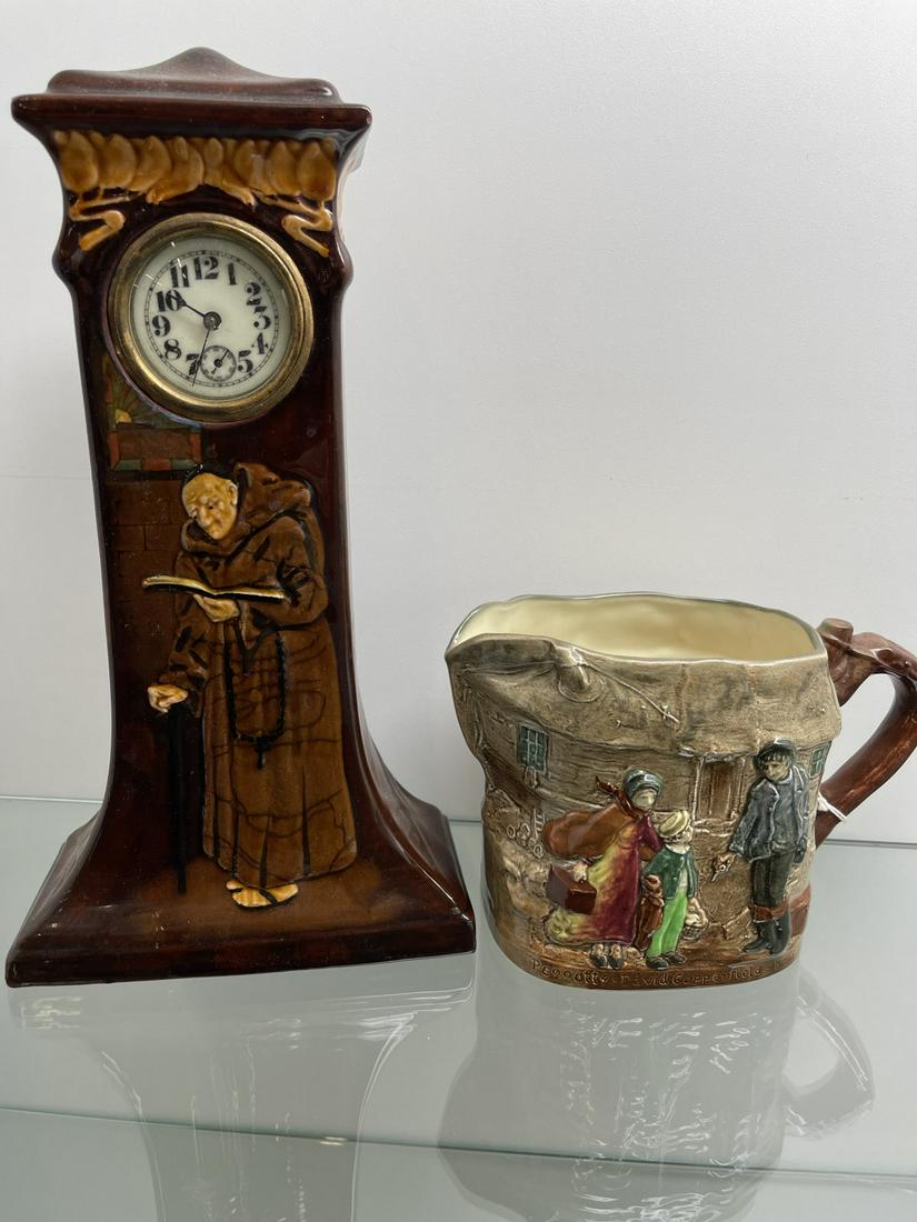 Royal Doulton Clock with Monk & Cream Cup (1 of 4)
