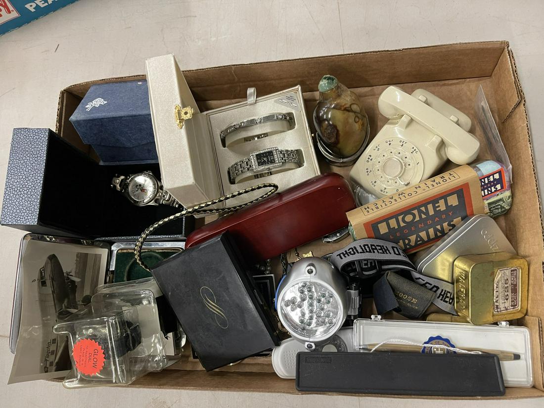 Box Lot of Misc. Watches, Pen Sets, Etc (1 of 1)