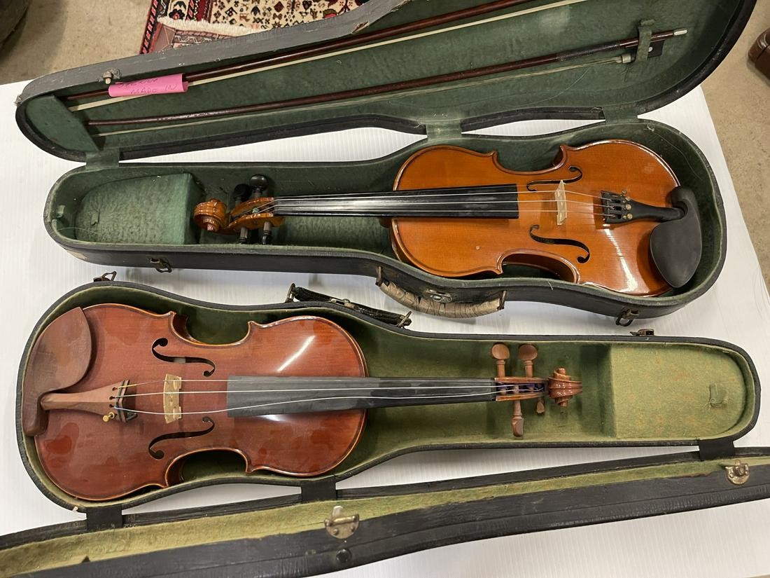 2 Violins, Cases, "The Tartini" and Palatino with (1 of 8)