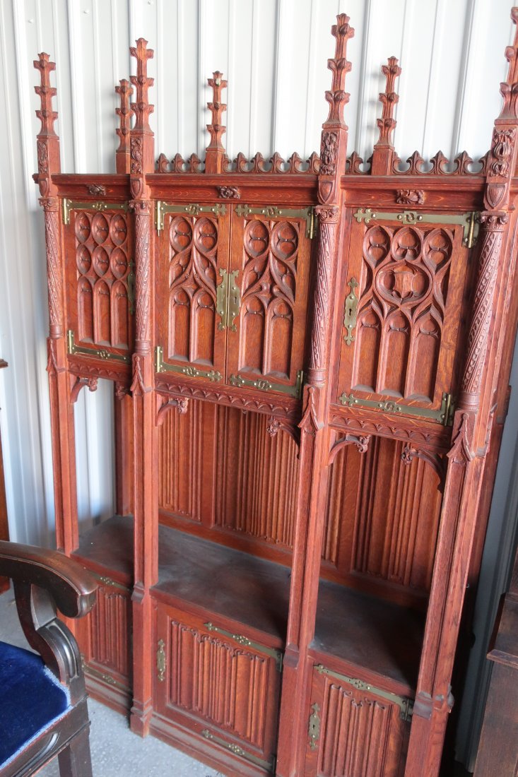 Gothic Oak Bookcase (1 of 1)