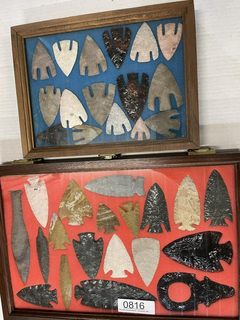 2 Cases of Misc. Arrowheads and Knife Points: 2 Cases of Misc. Arrowheads and Knife Points -