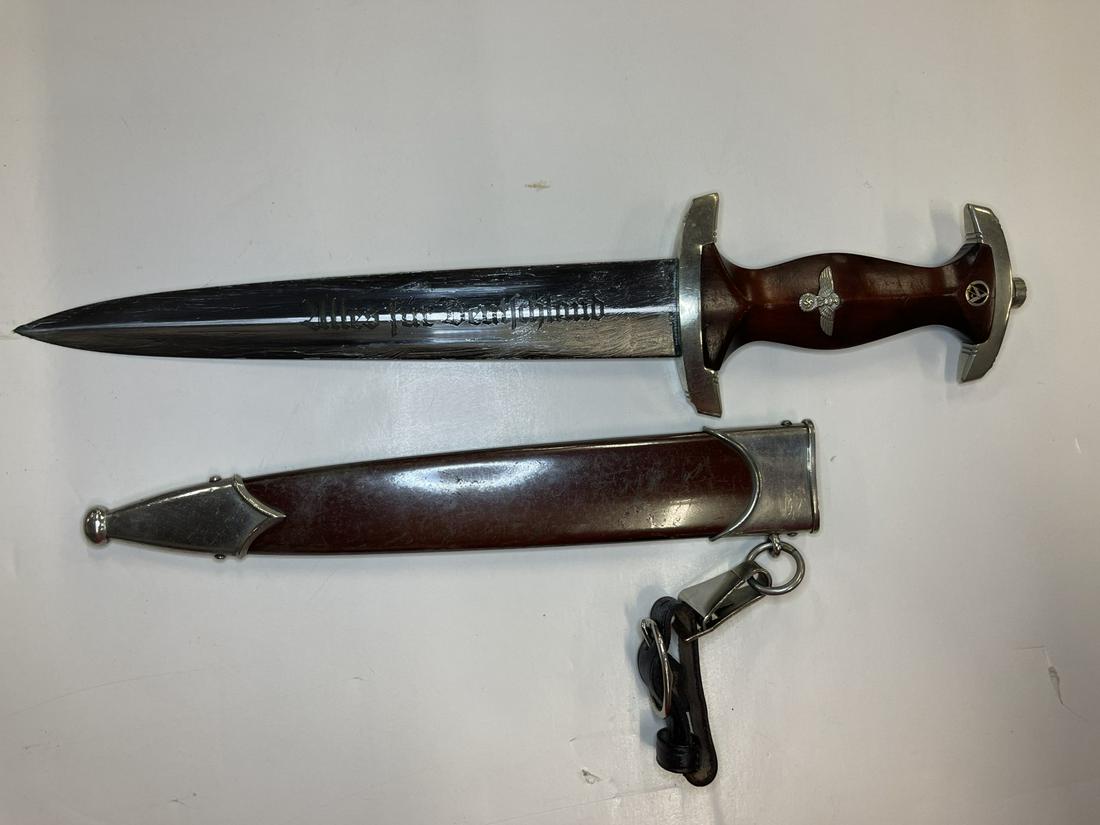 German WWII SA Dagger by Gebr. Krumm: German WWII SA Dagger by Gebr. Krumm, with hanger -