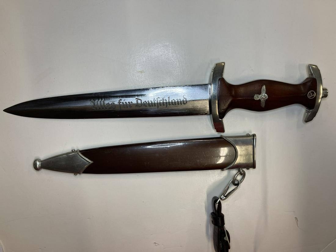 German WWII SA Dagger by Carl Schmidt Sohn: German WWII SA Dagger by Carl Schmidt Sohn, with hanger -