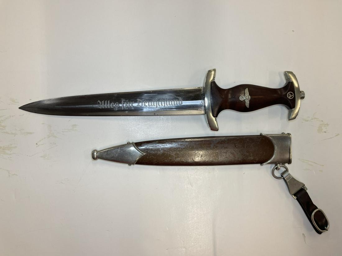German WWII SA Dagger by Carl Zander: German WWII SA Dagger by Carl Zander, with hanger -