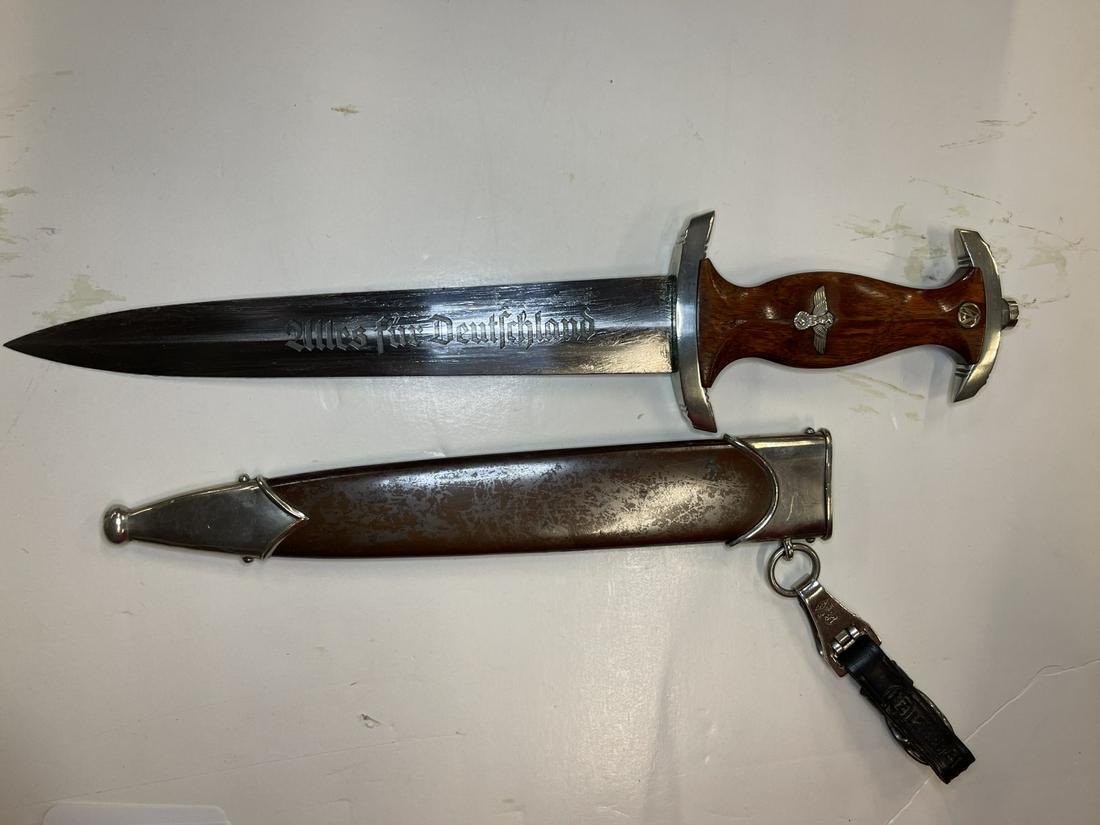 German WWII SA Dagger by Wilh. Kober & Co.: German WWII SA Dagger by Wilh. Kober & Co., with hanger -