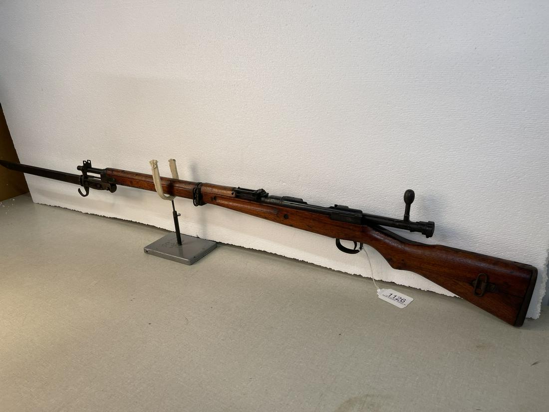 Japanese Type 99 Rifle 7.7 x 58 Serial # 3112: Japanese Type 99 Rifle 7.7 x 58 Serial # 3112, mum has not been ground, with bayonet -