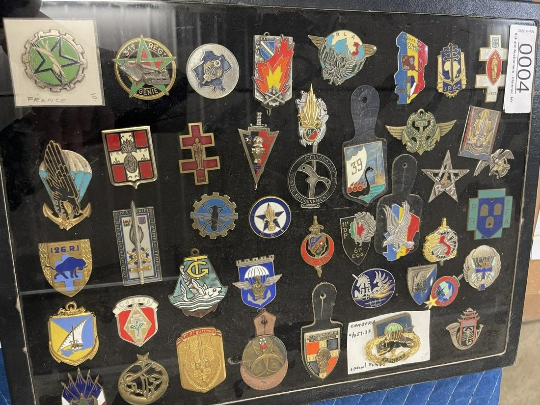 Group of Military Pins: Mixed Lot of Military Pins incl. Cambodia Special Forces & France pins -