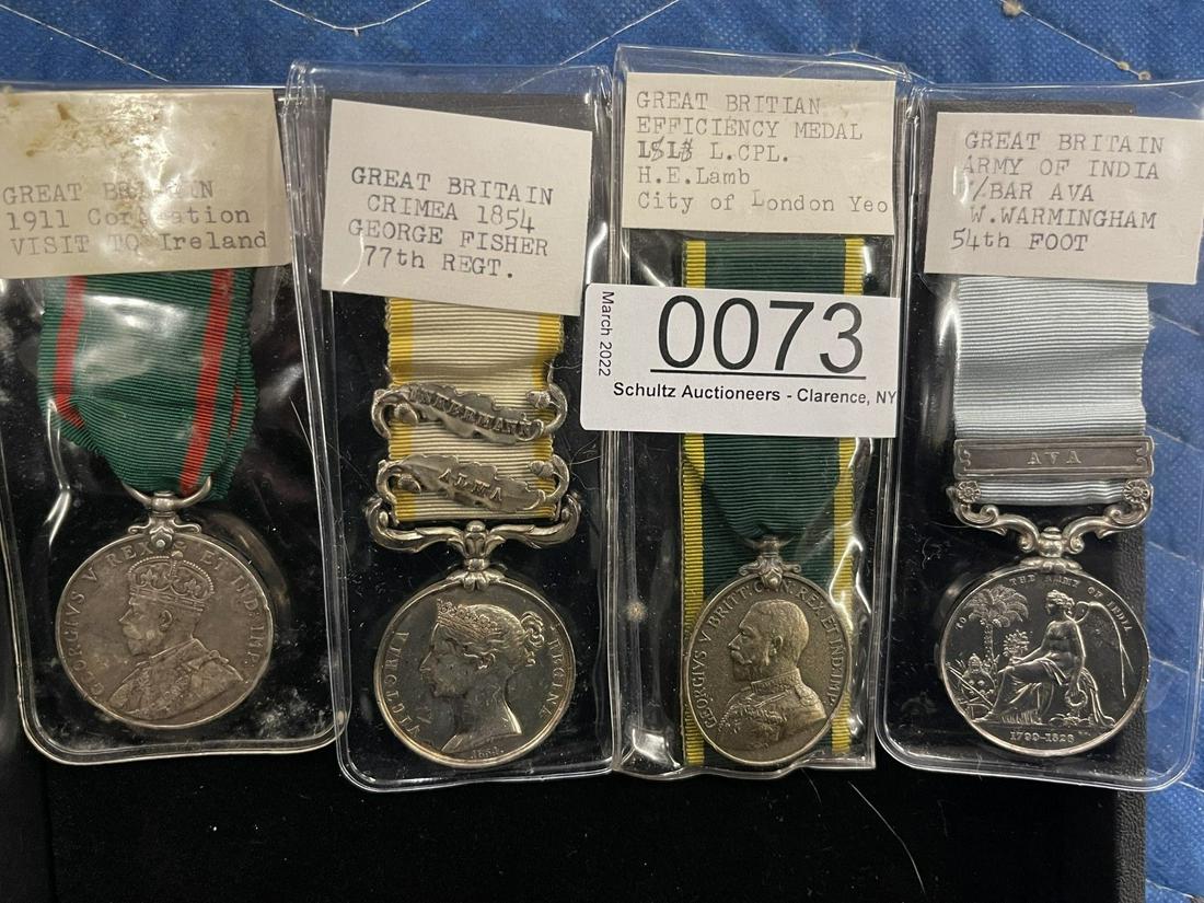 Group of British Military Medals: Group of British Military Medals incl. 1911 Coronation Visit to Ireland, etc. -