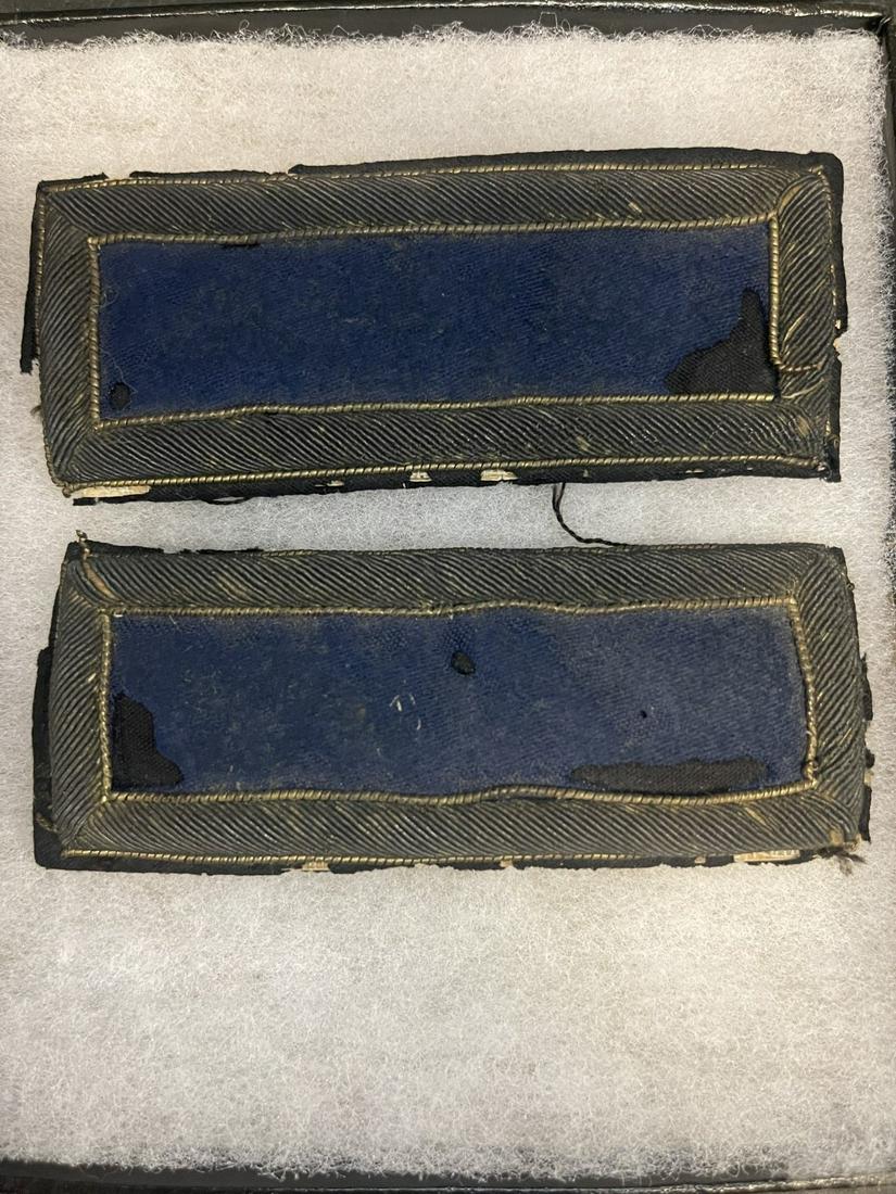 Civil War Officers Shoulder Boards w/ Name: Civil War Officers Shoulder Boards w/ Owners Name -