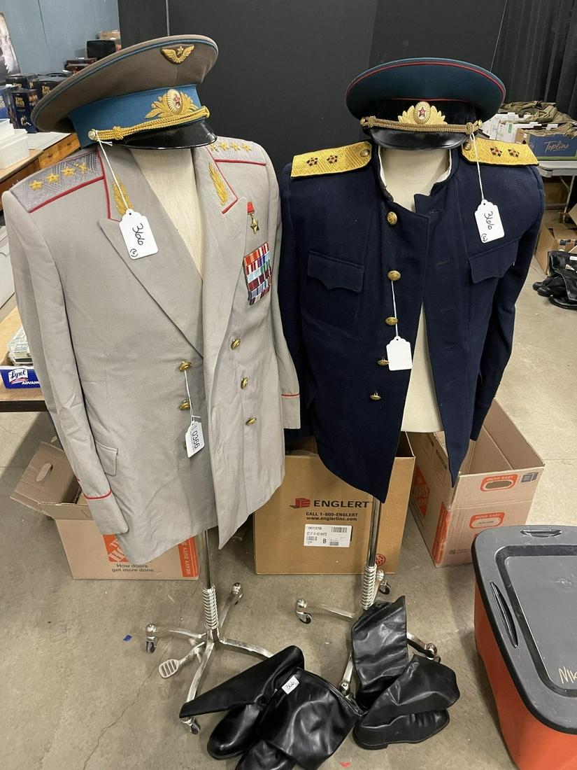 2 Russian Military Uniforms: 2 Russian Military Uniforms incl Jacket, hat, boots -