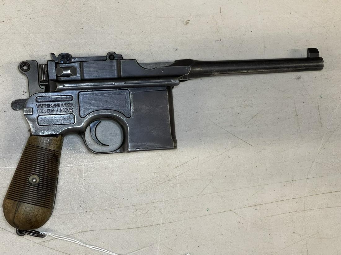 Mauser C96 Broom Handle Pistol #621: Mauser C96 Broom Handle Pistol 9mm Serial #621 German Army Issued -