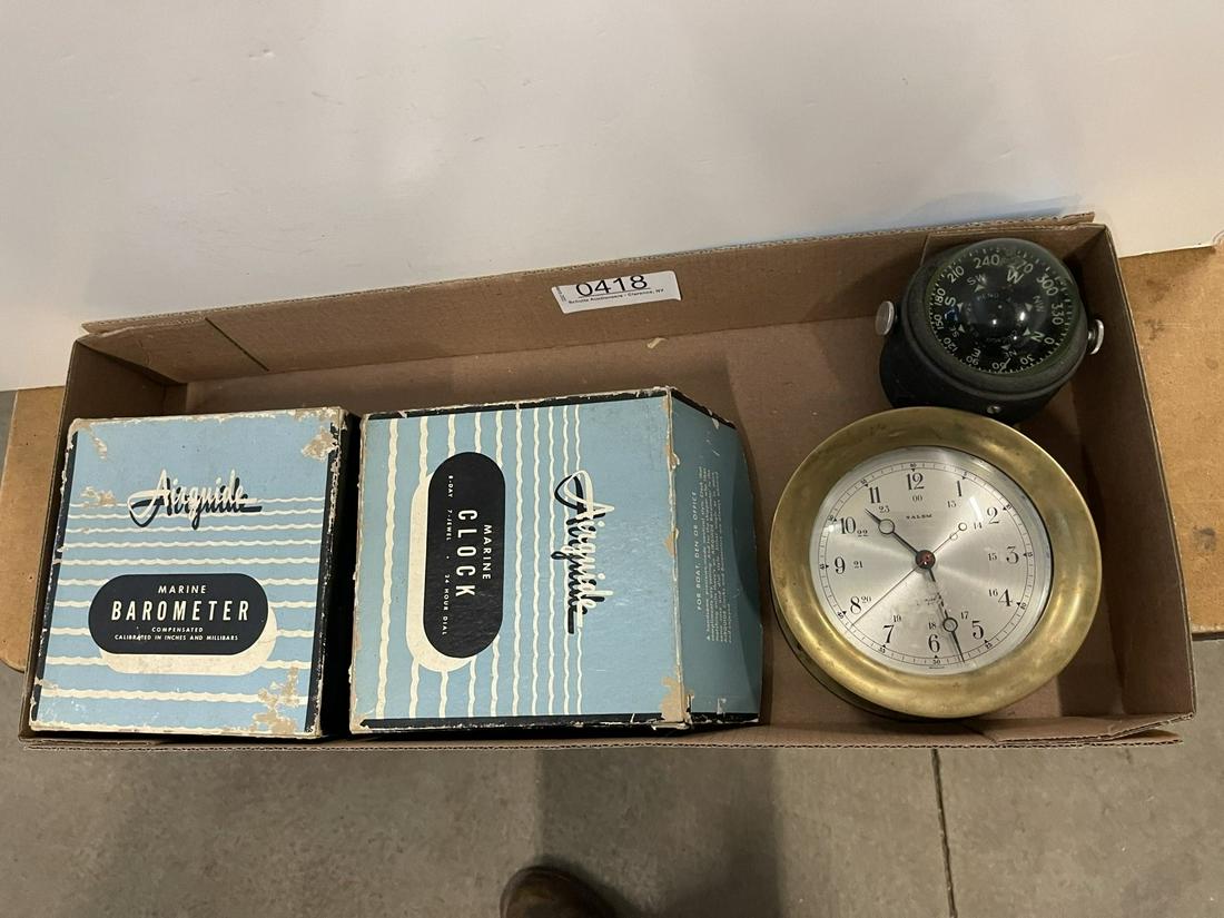 Salem Microtron Ships Clock, Air Guide, etc: Salem Microtron Ships Clock, Air Guide, Marine Clock, Compass, etc -