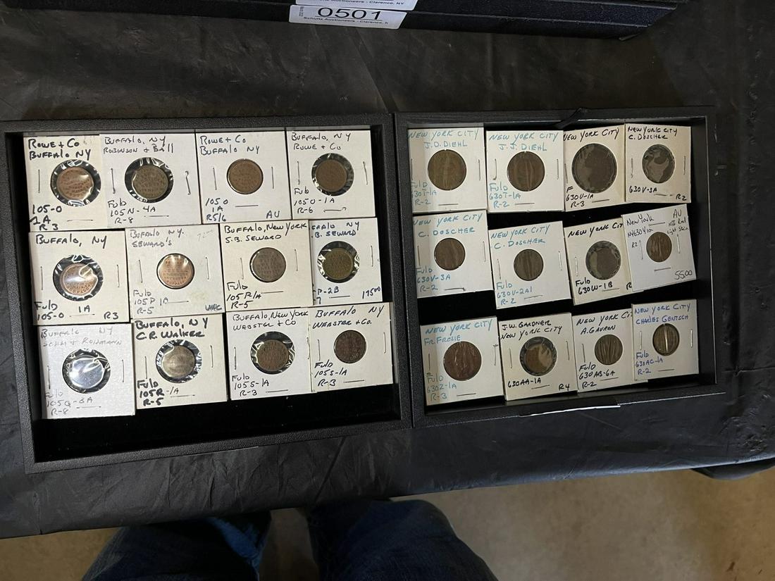 Group of New York Tokens incl. J.J. Diehl: Group of New York Tokens incl. J.J. Diehl, C. Doscher, etc. -