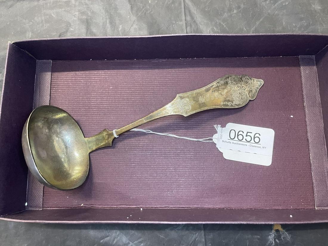 Early Duhme & Co. Coin Silver Ladle: Early Duhme & Co. Coin Silver Ladle, approx. 5.5 oz -