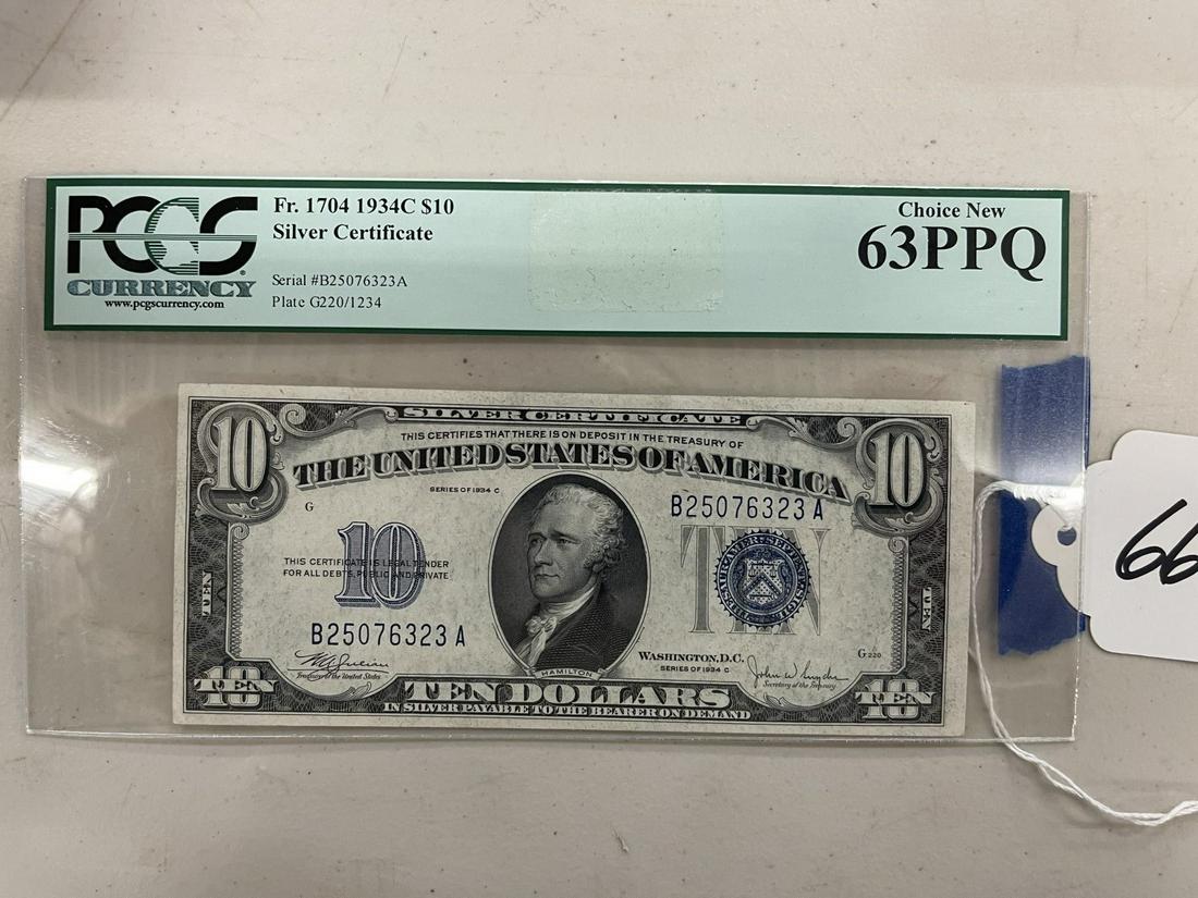 Series of 1934 Ten Dollar Bill Silver Certificate (1 of 4)