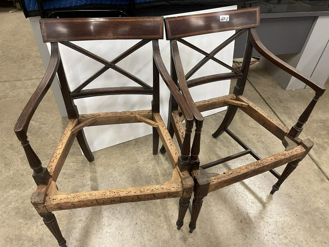 Pair of Early Sheraton Armchairs (1 of 2)
