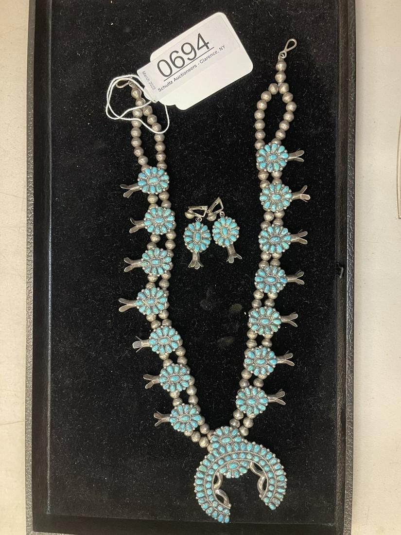 Squash Blossom Silver & Turquoise Jewelry (1 of 8)