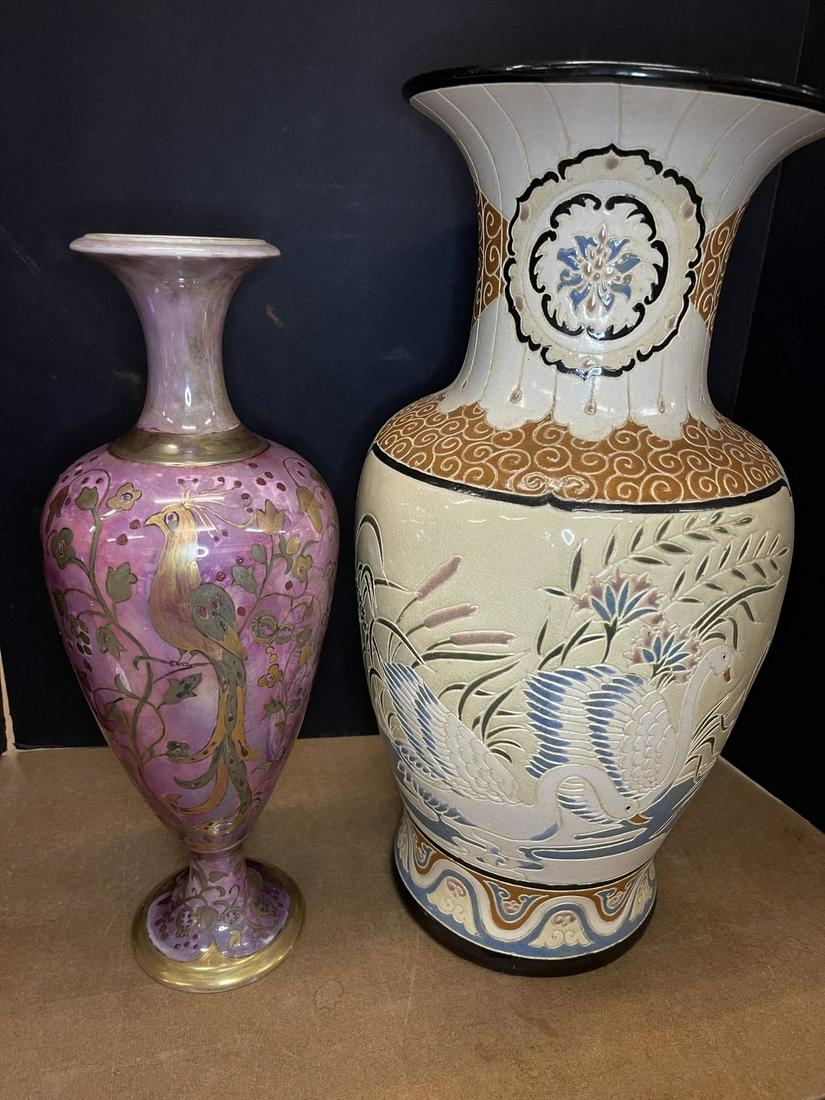 Belleek Vase & Pottery Vase (1 of 5)