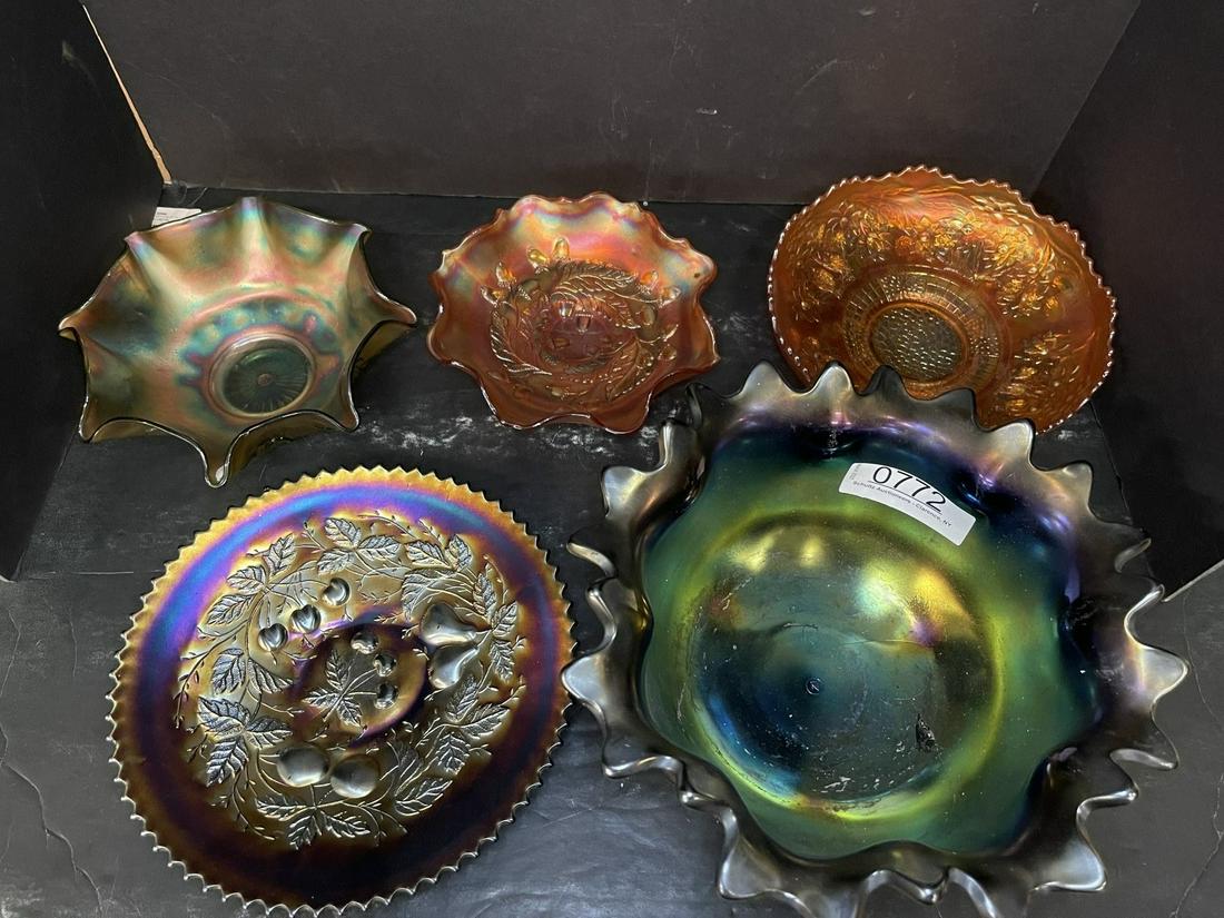 5 pcs. Carnival Glass incl. Northwood (1 of 6)