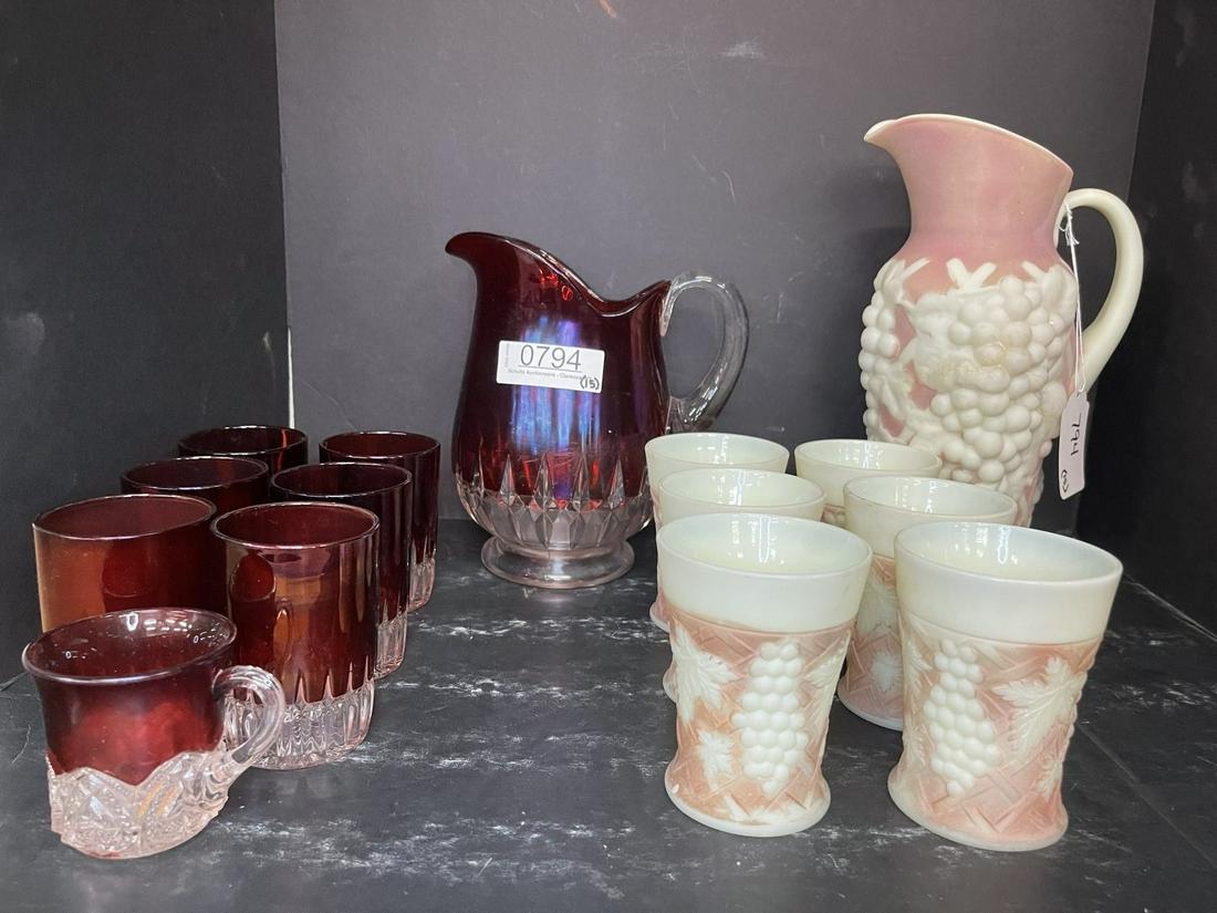 2 Pitchers & Tumblers incl. Ruby to Clear (1 of 8)