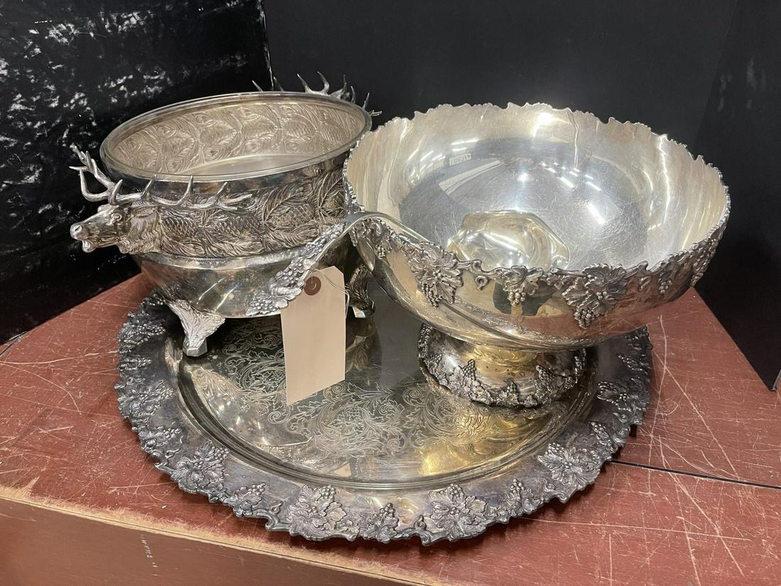 4 pc. Silver Plate incl. Large Tray, Bowl etc (1 of 6)