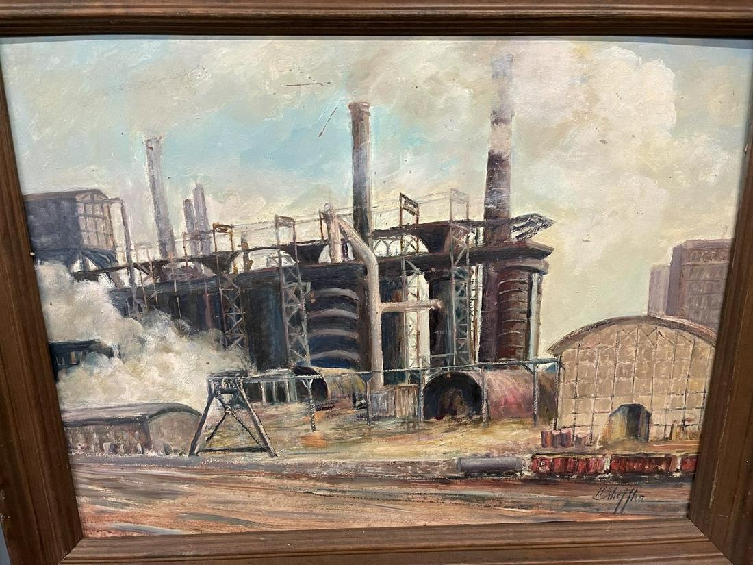 H. Schiffke Industrial Painting on Board (1 of 7)