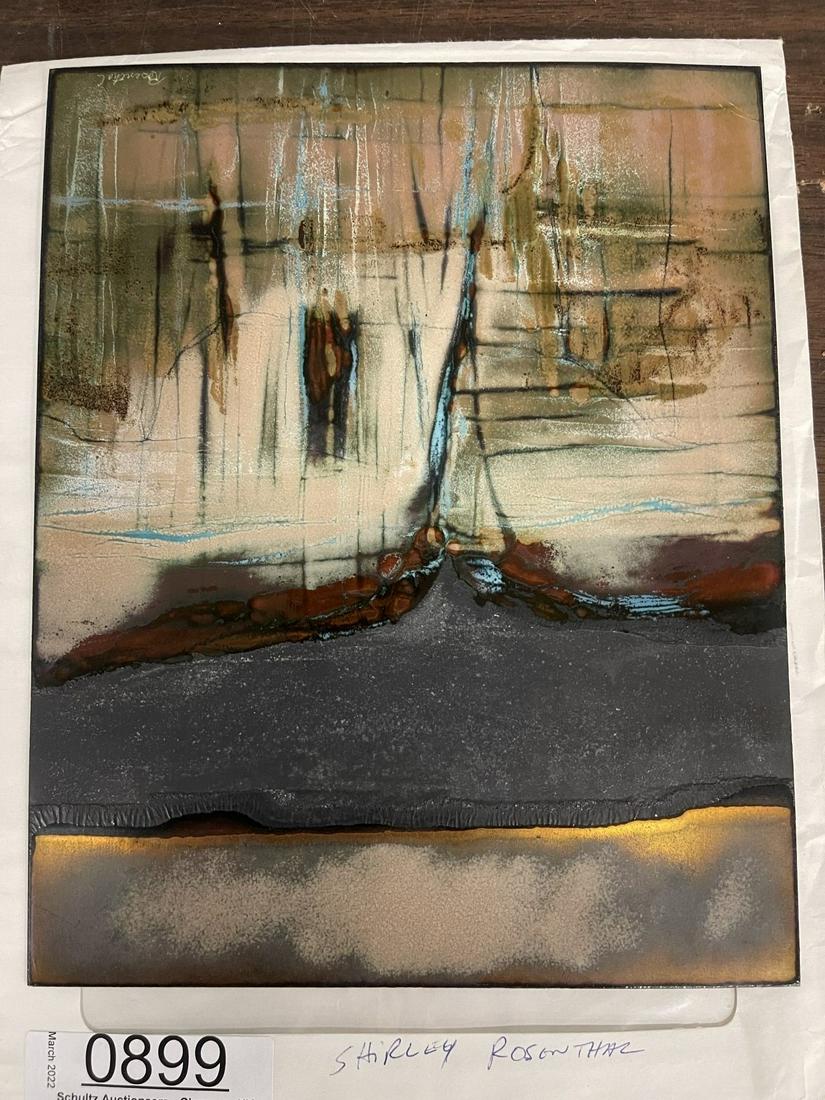 Shirley Rosenthal Enameled Painting on Copper (1 of 4)