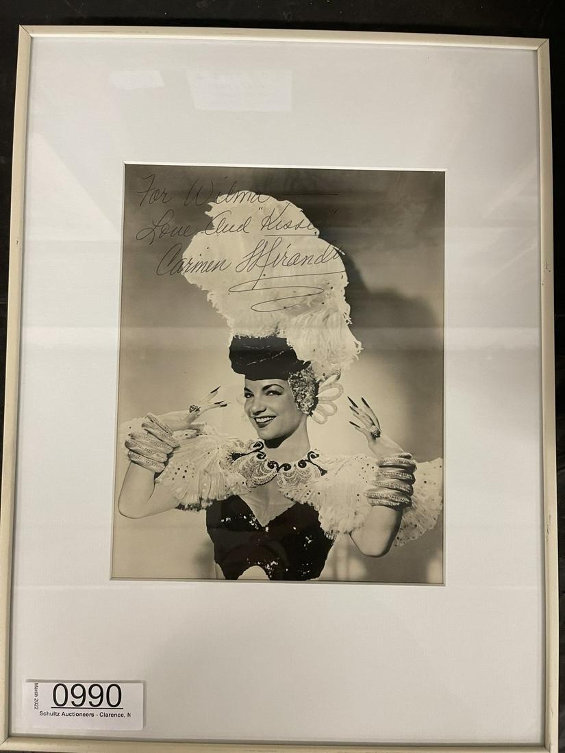 Signed Carmen Miranda Framed Photograph (1 of 6)