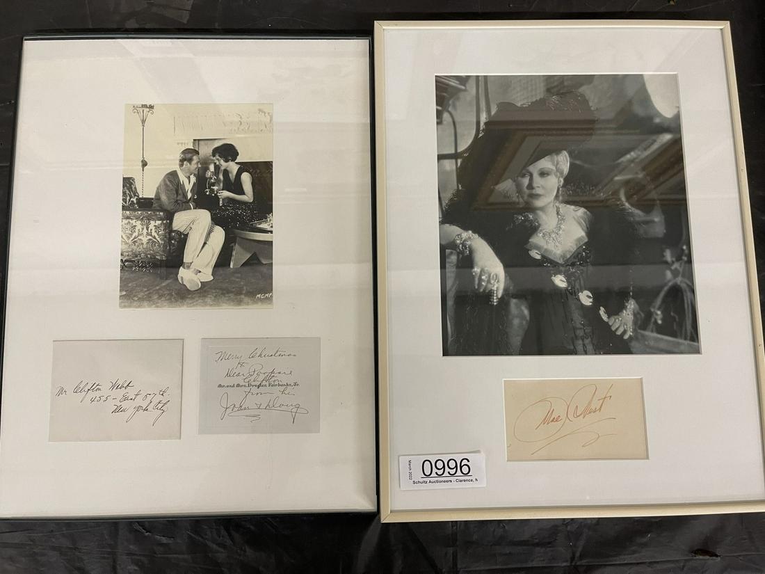 Mae West & Joan & Doug Fairbanks Autographs (1 of 9)