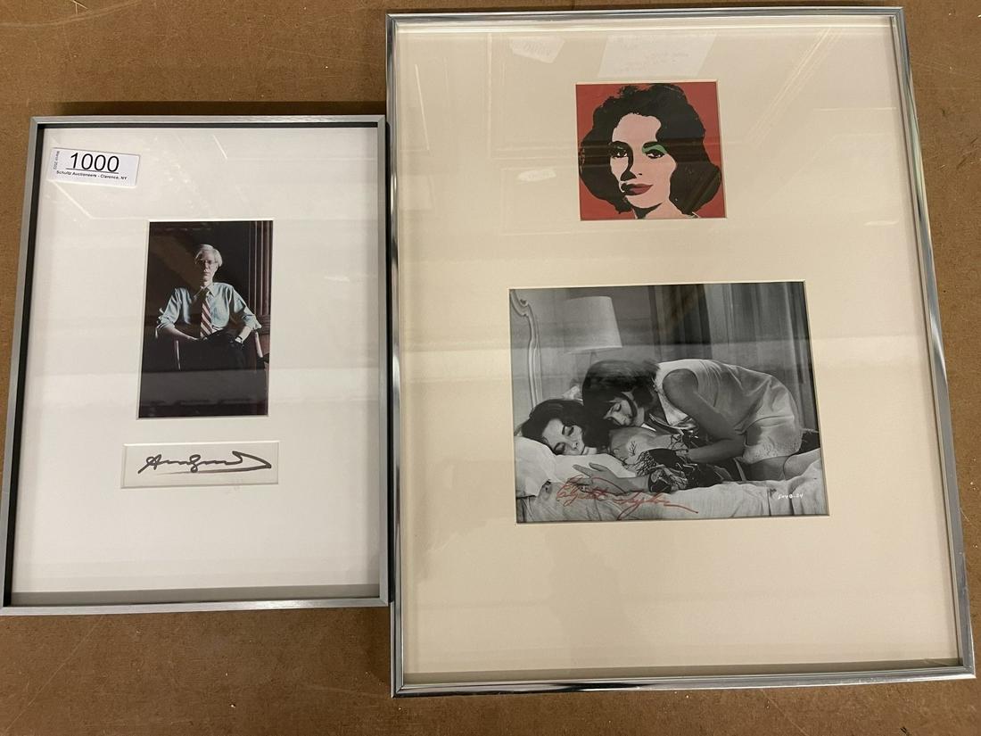 Andy Warhol & Elizabeth Taylor Autographs (1 of 9)