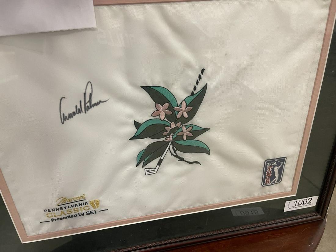 Arnold Palmer Autographed Marconi PA Classic Flag (1 of 2)