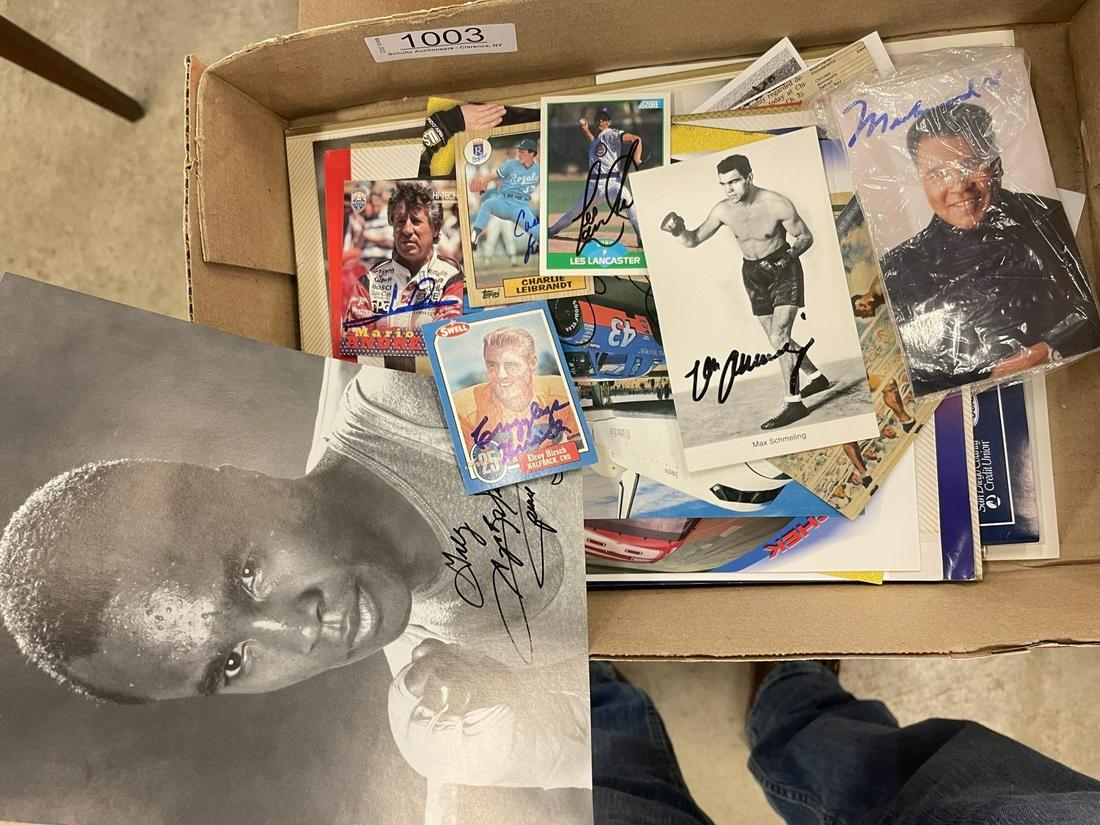 Group of Autographs incl. Richard Petty, Hank Aaron, Mickey Mantle,etc. (1 of 5)