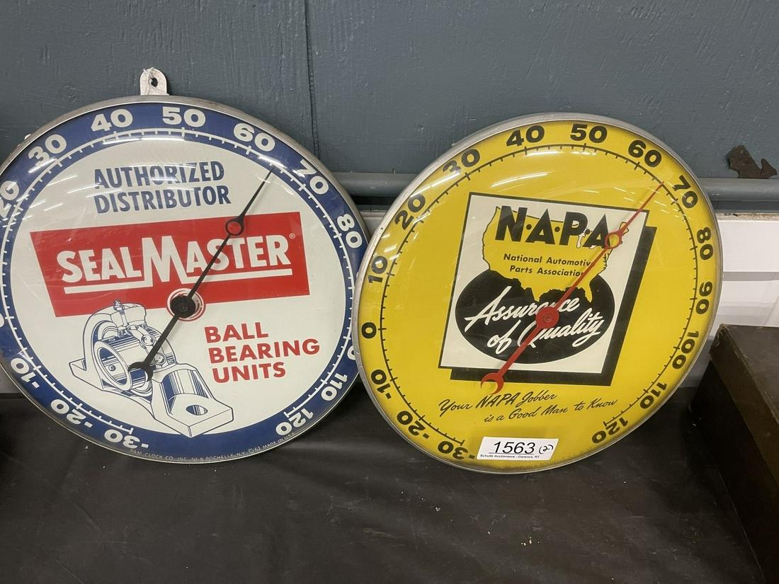 2 Advertising Thermometers w/ Convex Glass (1 of 1)