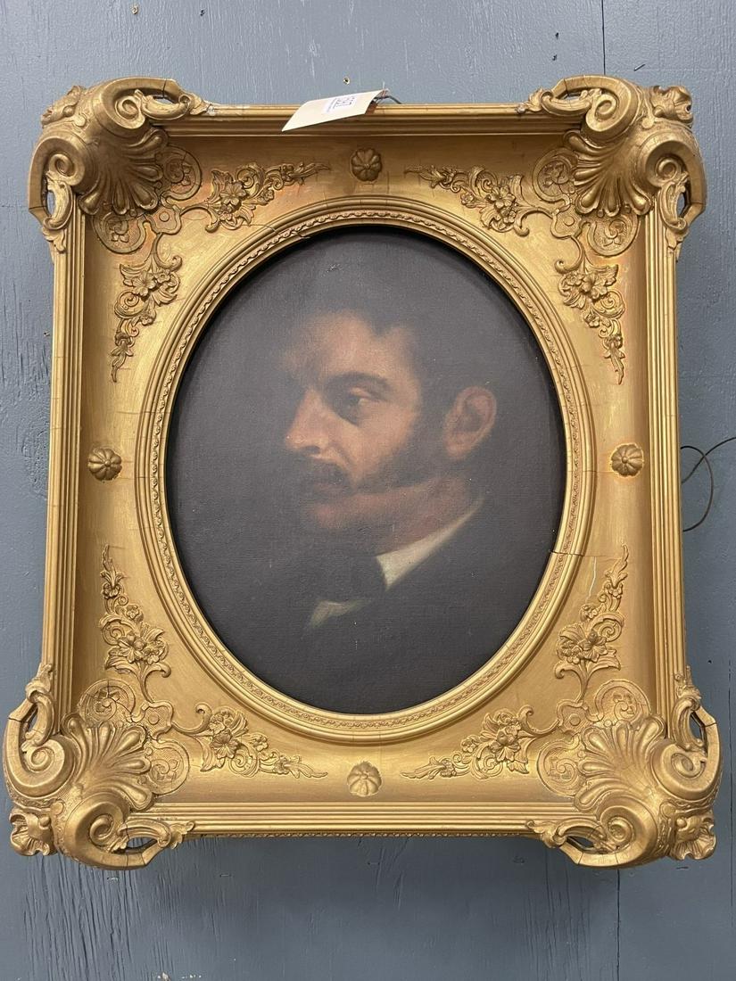 Early Portrait Oil on Canvas of Gentleman (1 of 7)