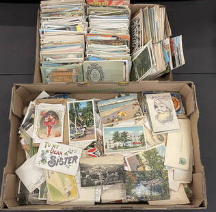 Mixed Postcards incl. Atlantic City, Historic Etc: Large Group of Mixed Postcards including Atlantic City, Great Salt Lake, historic US views, etc -