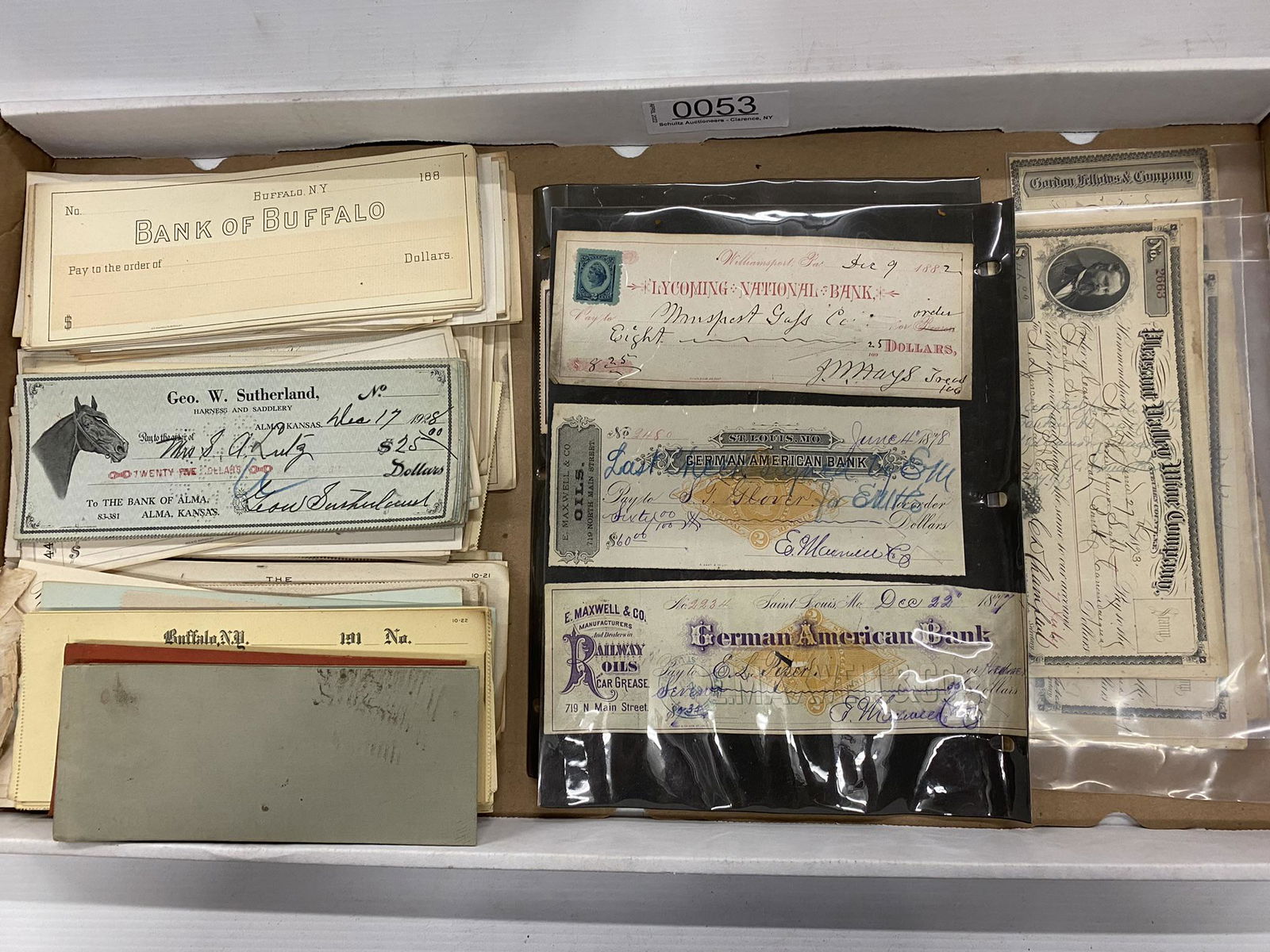 Group of Early Checks incl. Western, Buffalo NY (1 of 6)