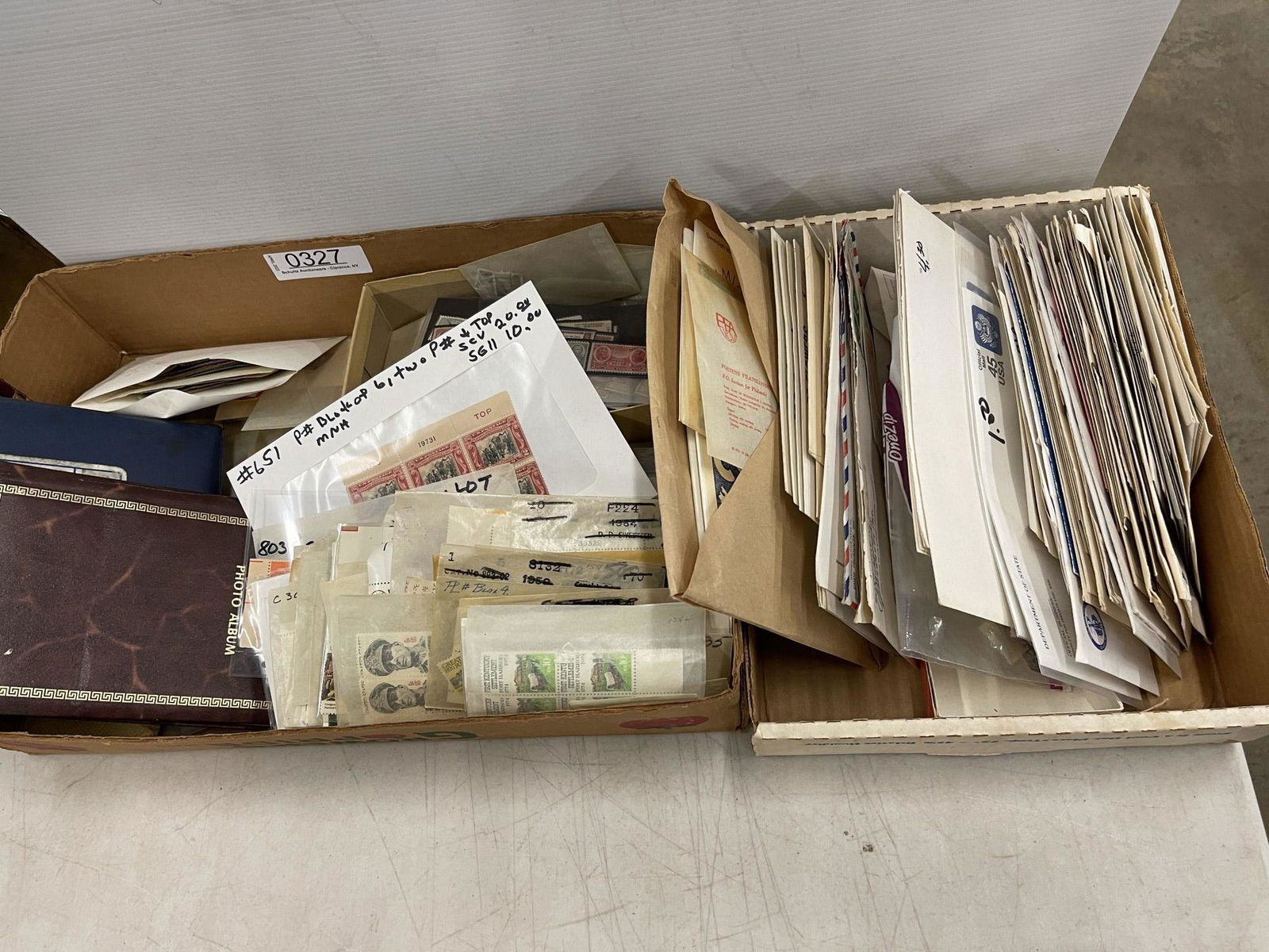 2 Boxes Dealer Stock, Blocks, + Loose Stamps (1 of 20)