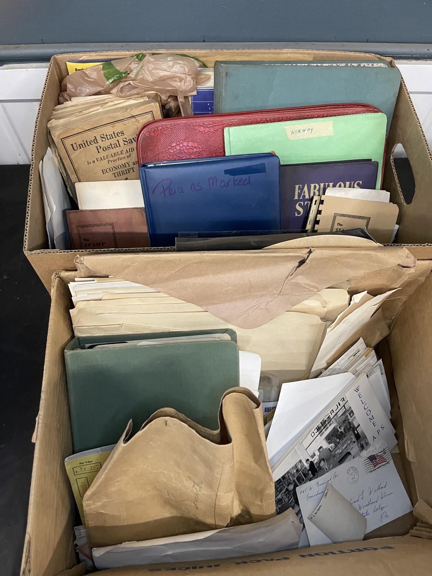 2 Boxes Misc Stamps, Some Blocks (1 of 14)