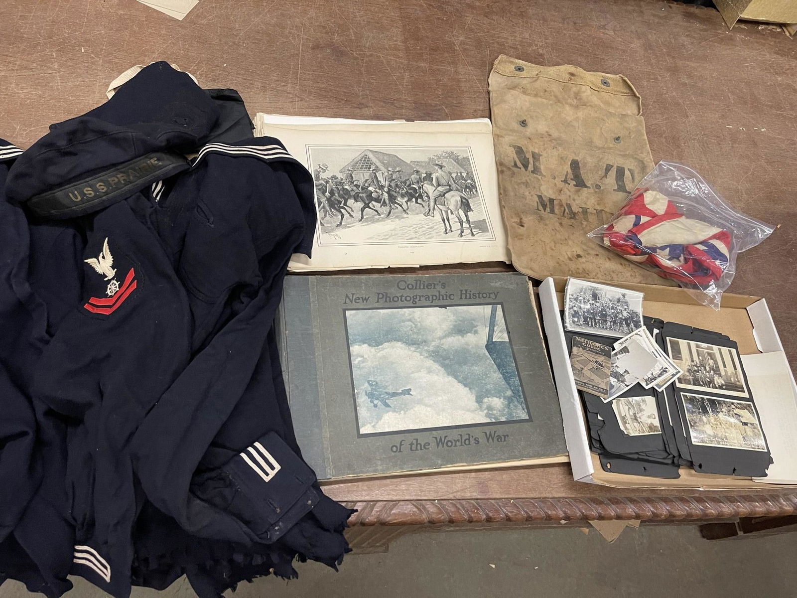 Military Lot incl Navy Uniform, Colliers WWI Book (1 of 8)