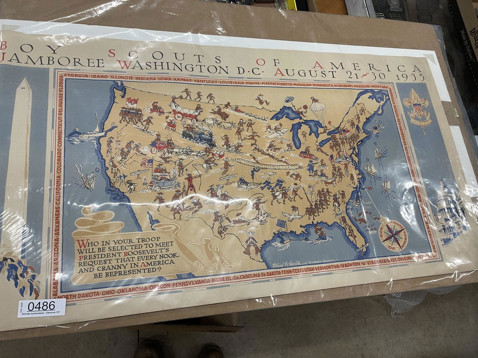 Rare 1935 Boy scouts of America Jambouree Poster (1 of 4)