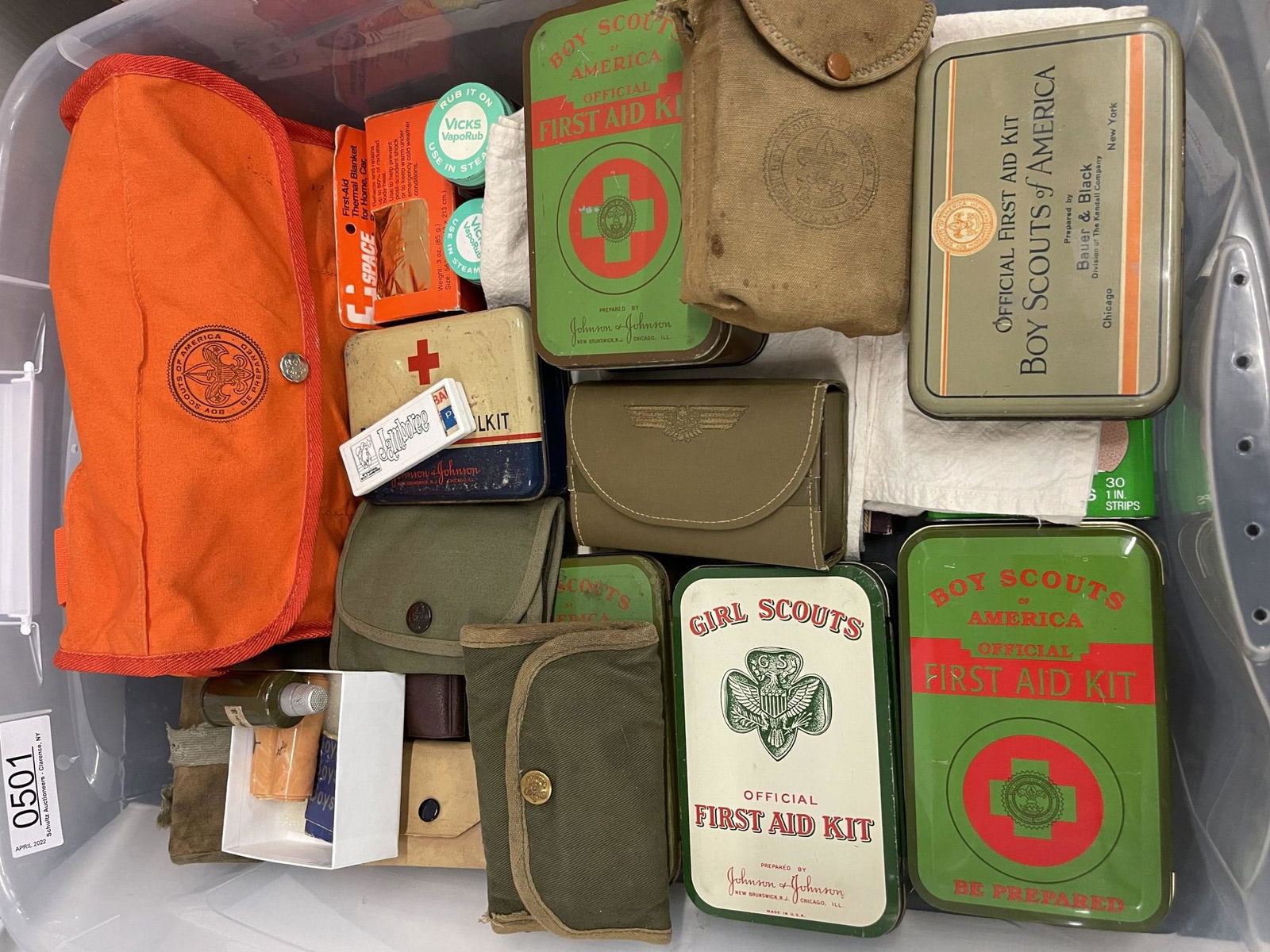 Group of Boy scout First Aid Kits, etc (1 of 1)